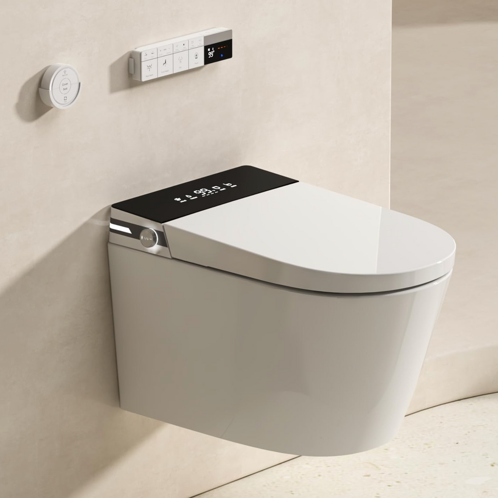 Minimalist Intelligent Toilet In-wall Tank Concealed Design Water Closet Smart Toilet for Urban Apartment New Build