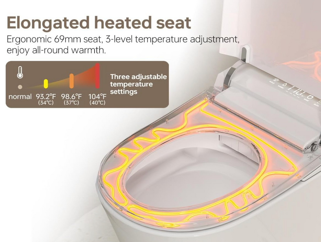 Minimalist Intelligent Toilet In-wall Tank Concealed Design Water Closet Smart Toilet for Urban Apartment New Build