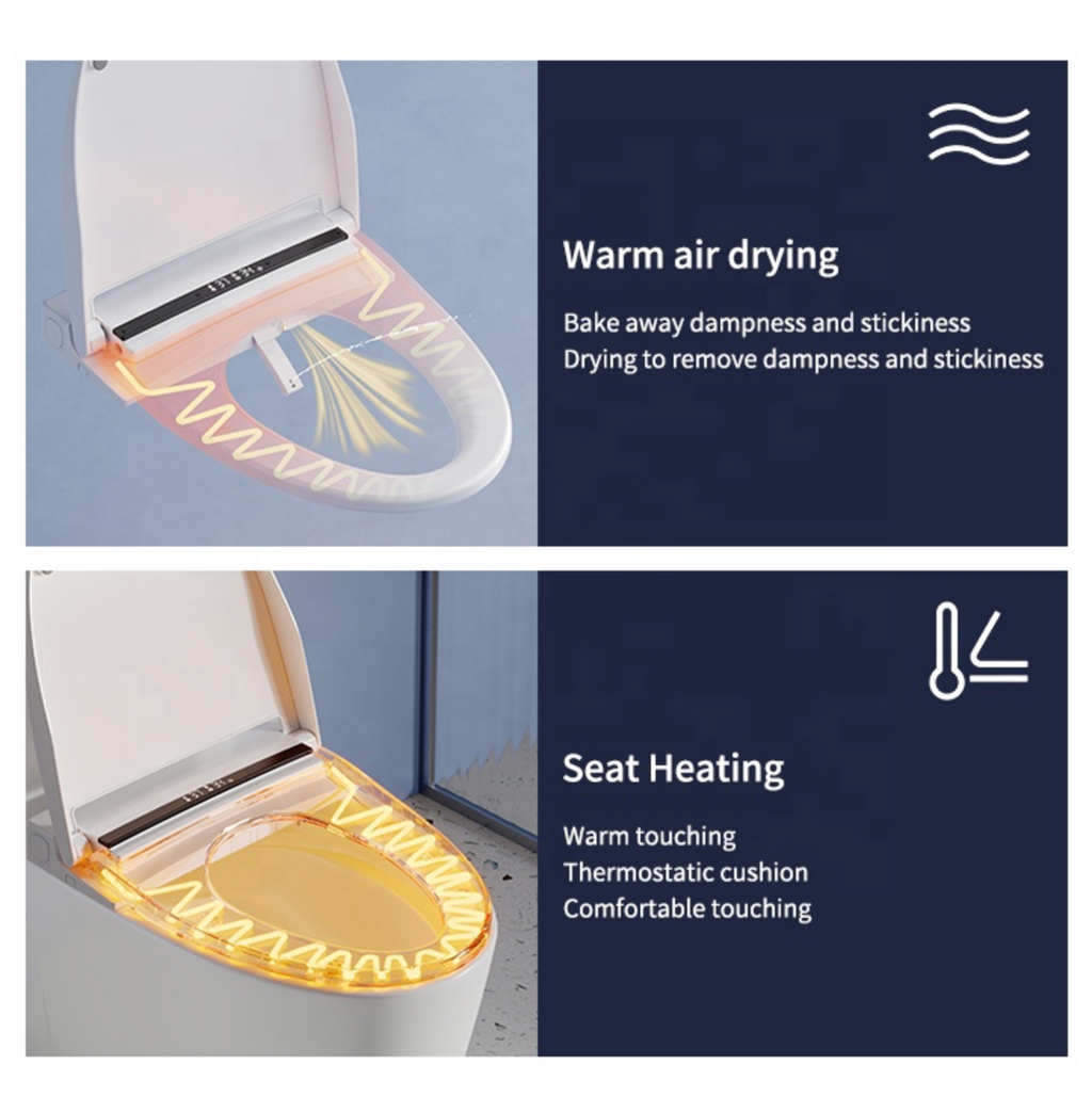 V-Shaped Design Smart Bidet Toilet Seat Thin Lid Electric Heated Toilet Cover Intelligent Toilet Seat