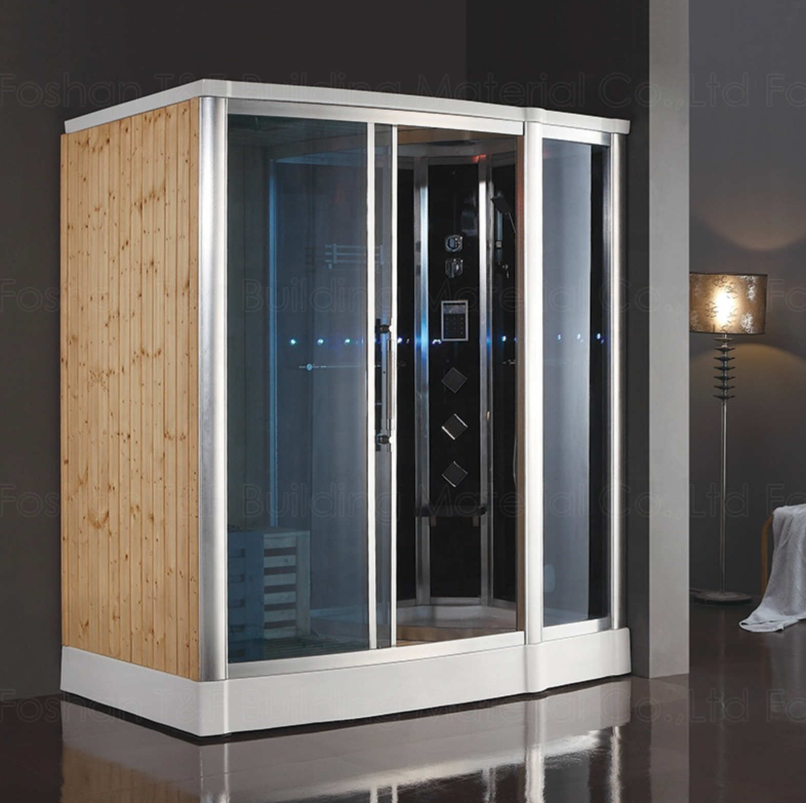 Multifunctional Smart Wooden Spa Massage Shower Cubicle Wet Steam and Dry Sauna Bath Room