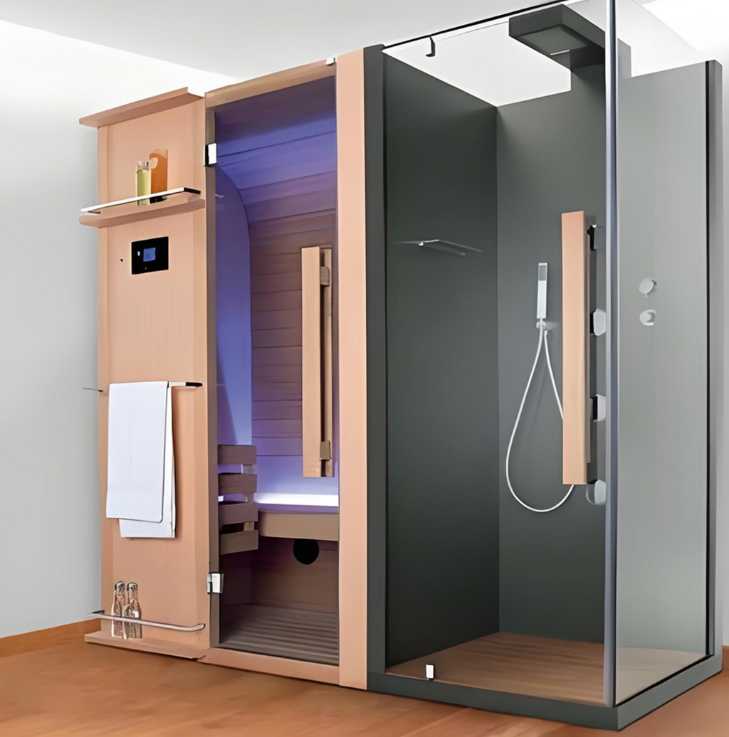 Modern Design 6KW Indoor Steam Sauna Shower Sauna Intelligent Control for 2 Persons